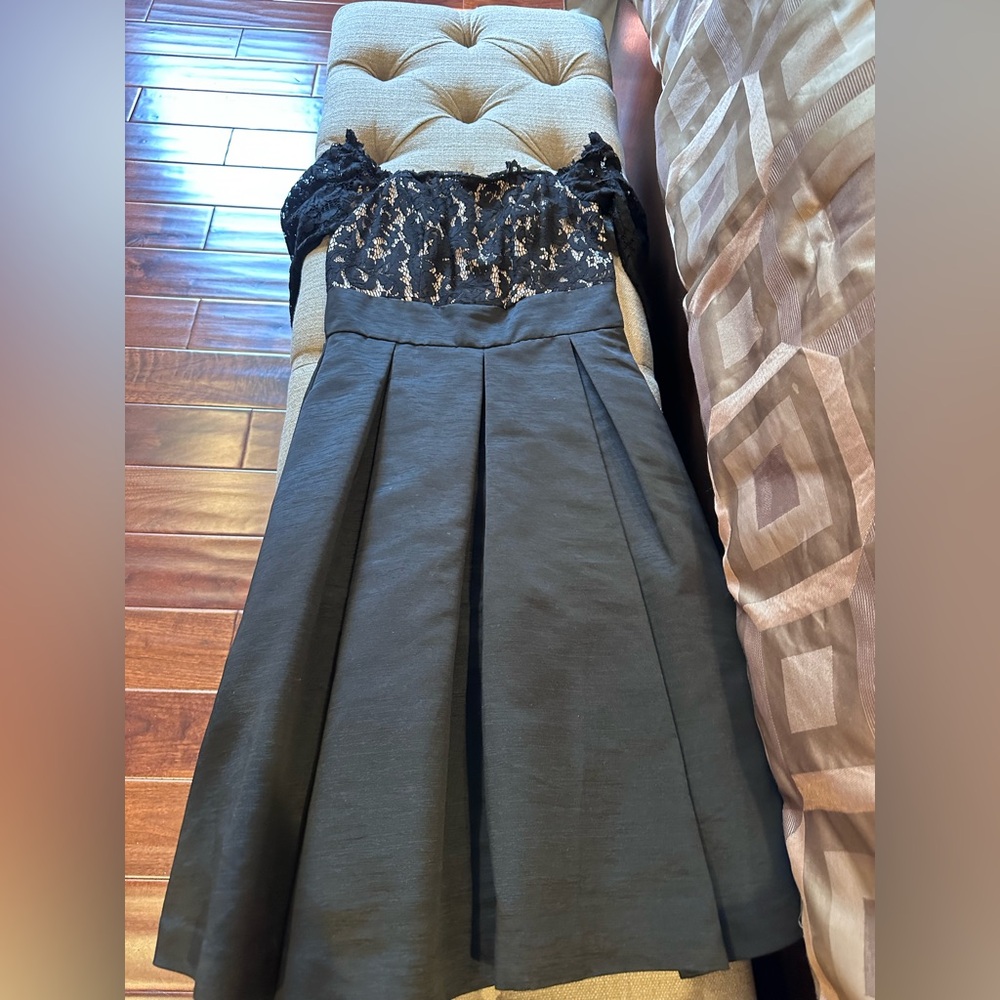 Eliza J Black and Cream Lace Dress